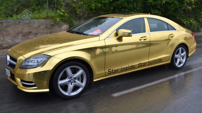 Gold plated mercedes #5