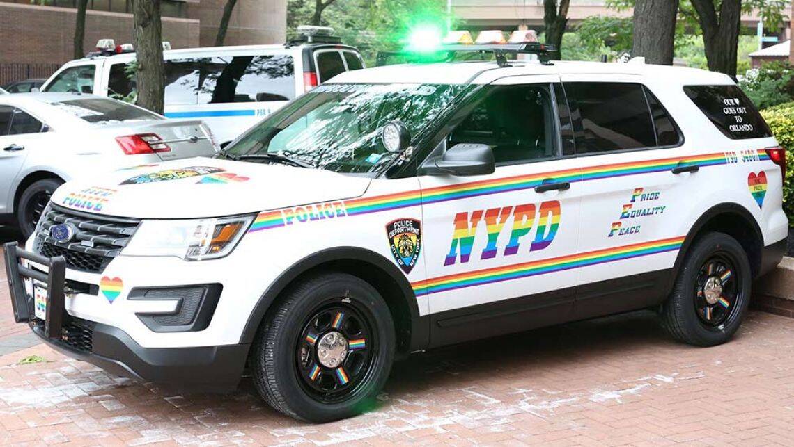 NYPD cop car goes rainbow for gay pride Car News CarsGuide