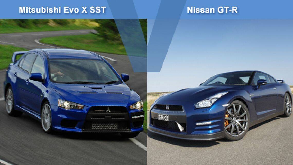 Mitsubishi lancer evolution x vs nissan gtr