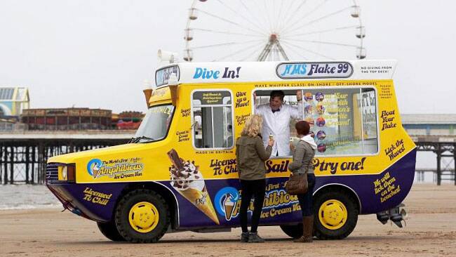Amphibious ice cream van