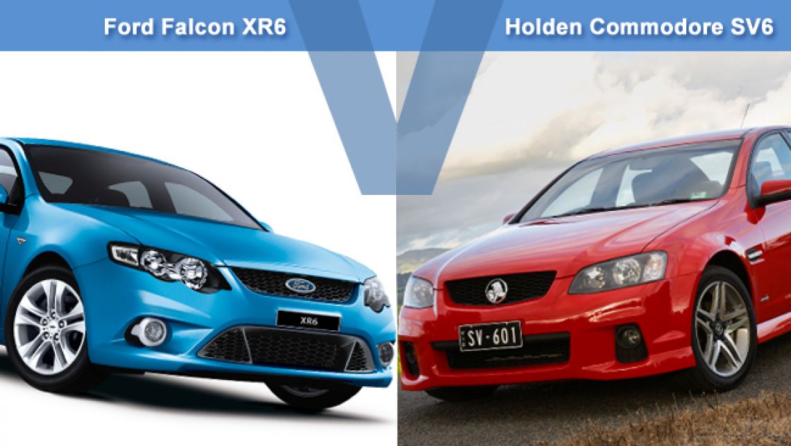 Holden sv6 vs ford xr6 reviews